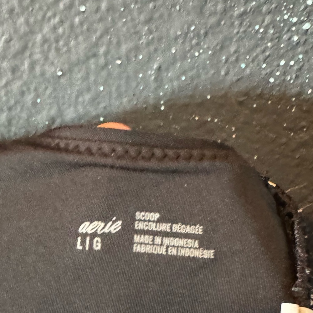 Aerie Black Scoop Neck Bikini Top - Picture 3 of 3